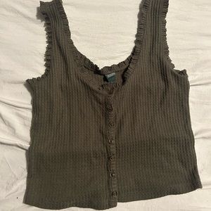 Army green size medium crop top from target.